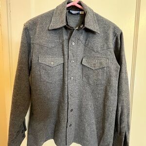 Pendleton Gray Lightweight Shirt Jacket with Tailored Fit
